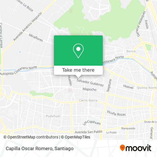 Capilla Oscar Romero map