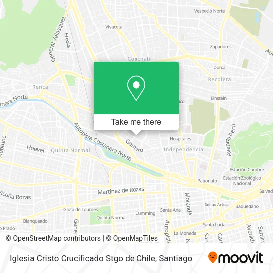 Iglesia Cristo Crucificado Stgo de Chile map