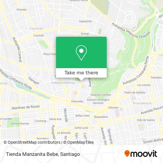 Tienda Manzanita Bebe map