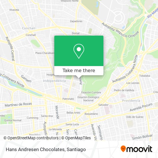 Hans Andresen Chocolates map