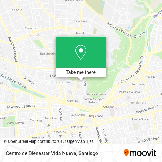 Centro de Bienestar Vida Nueva map
