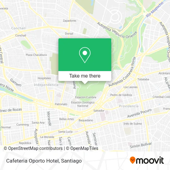Cafeteria Oporto Hotel map