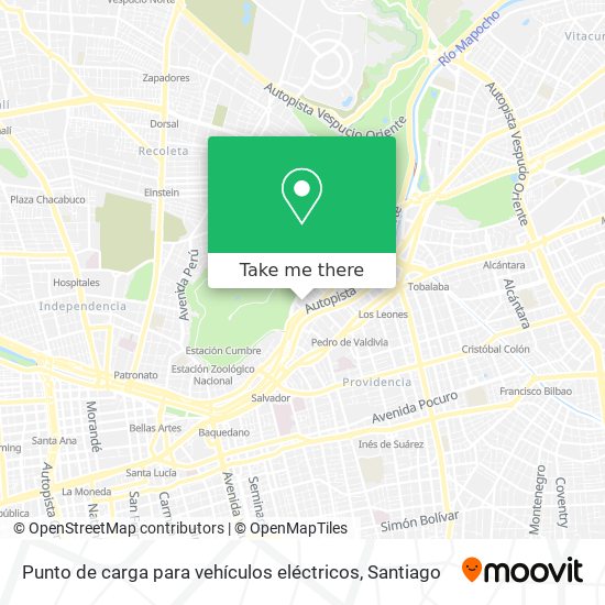 Mapa de Punto de carga para vehículos eléctricos