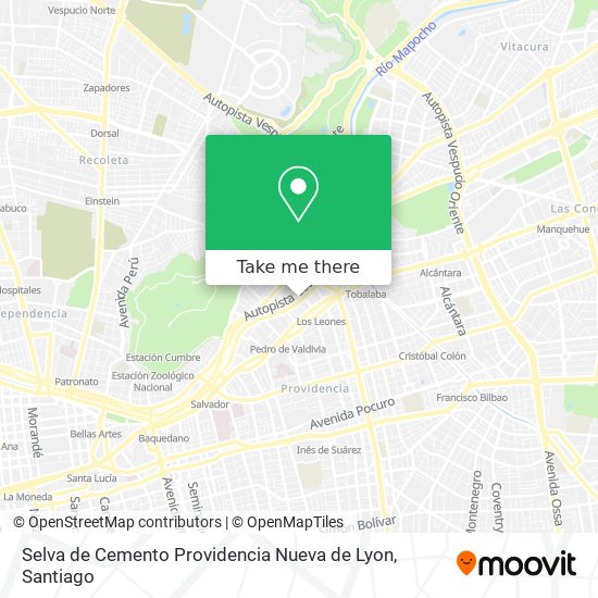 Selva de Cemento Providencia Nueva de Lyon map