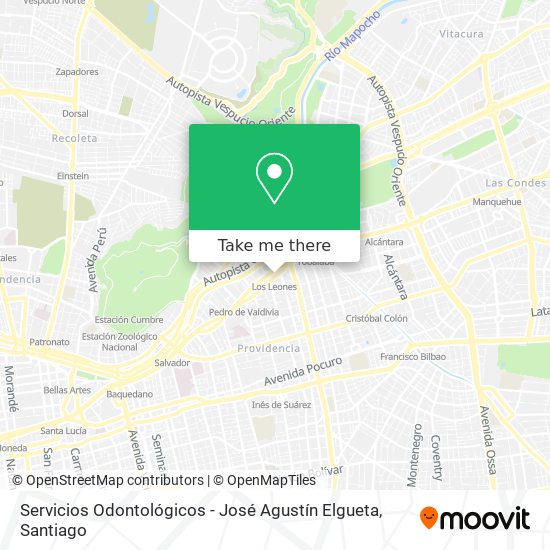 Servicios Odontológicos - José Agustín Elgueta map