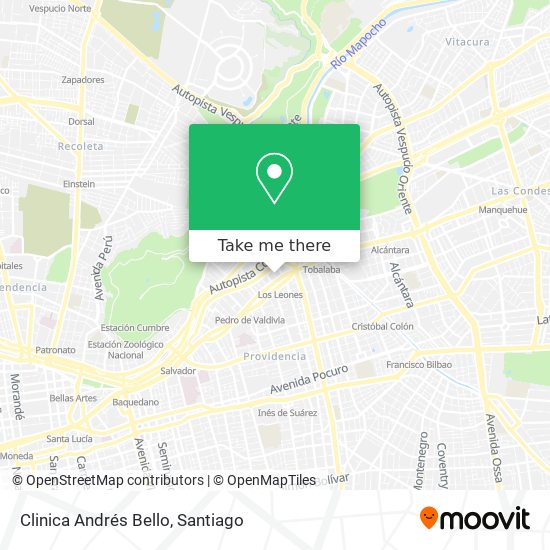Mapa de Clinica Andrés Bello