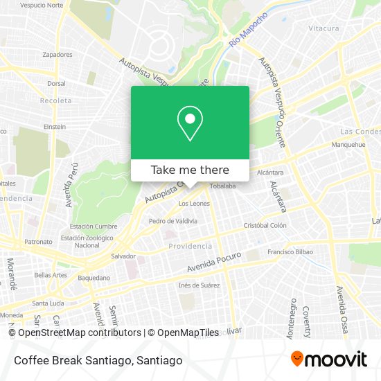 Coffee Break Santiago map