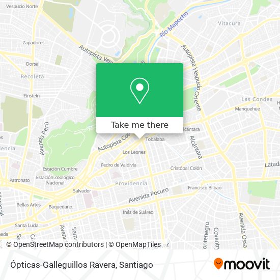 Ópticas-Galleguillos Ravera map