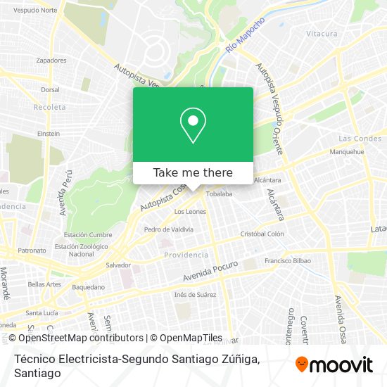 Mapa de Técnico Electricista-Segundo Santiago Zúñiga