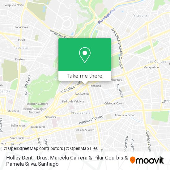 Holley Dent - Dras. Marcela Carrera & Pilar Courbis & Pamela Silva map