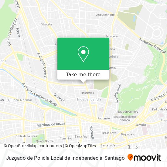 Juzgado de Policía Local de Independecia map