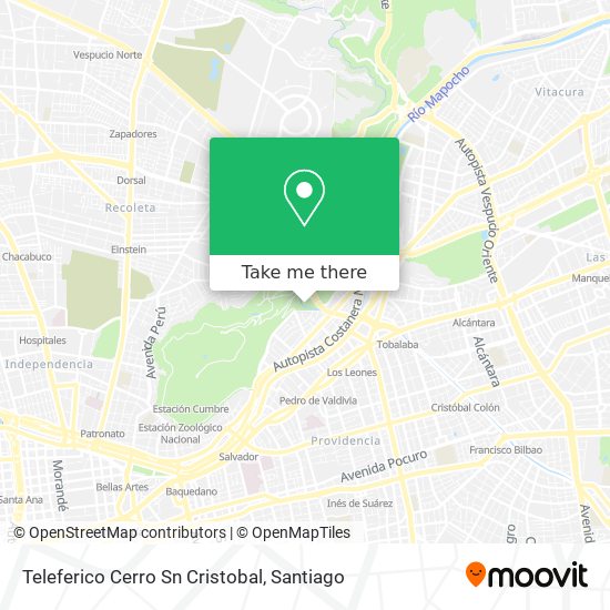 Teleferico Cerro Sn Cristobal map