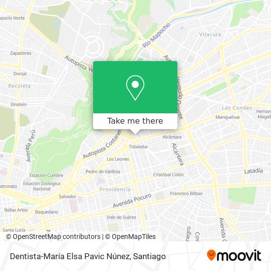 Dentista-María Elsa Pavic Núnez map