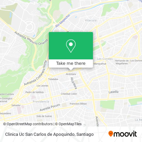 Clinica Uc San Carlos de Apoquindo map