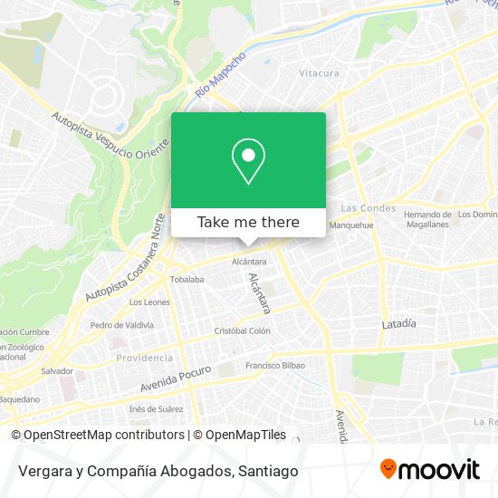 Vergara y Compañía Abogados map