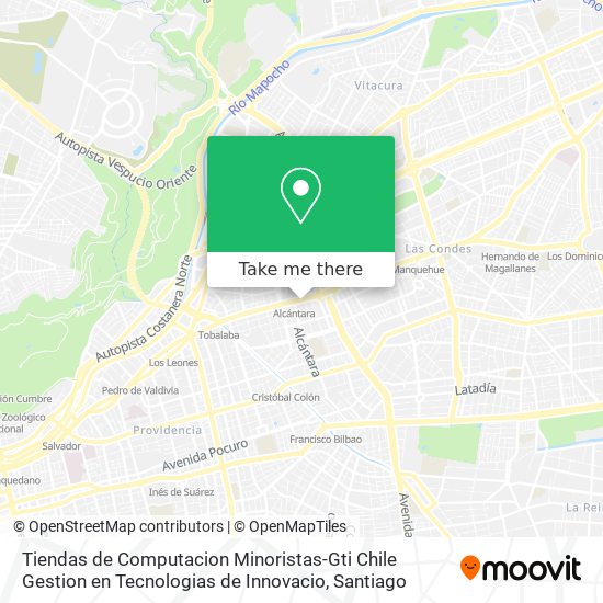Tiendas de Computacion Minoristas-Gti Chile Gestion en Tecnologias de Innovacio map