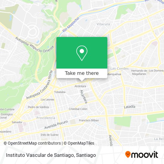 Instituto Vascular de Santiago map