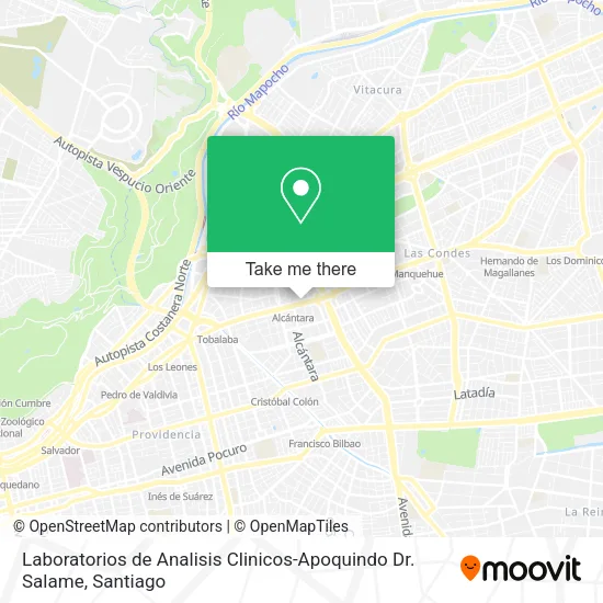 Laboratorios de Analisis Clinicos-Apoquindo Dr. Salame map