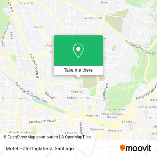 Motel Hotel Inglaterra map
