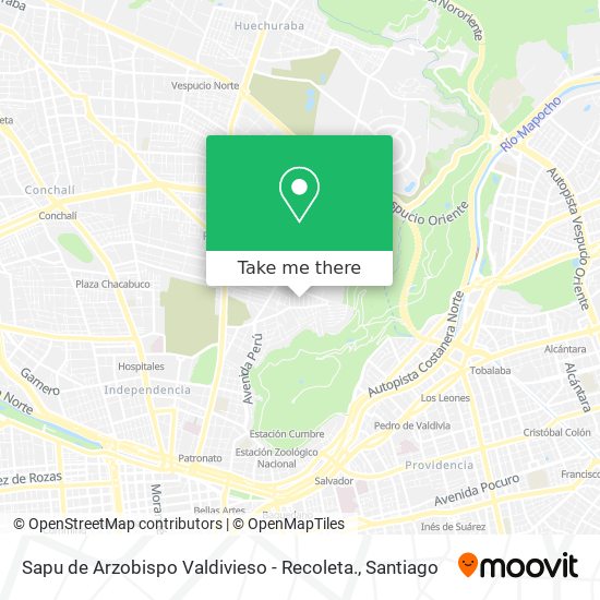 Sapu de Arzobispo Valdivieso - Recoleta. map