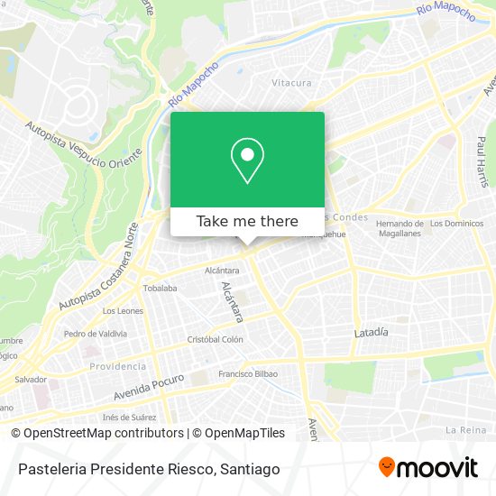 Pasteleria Presidente Riesco map
