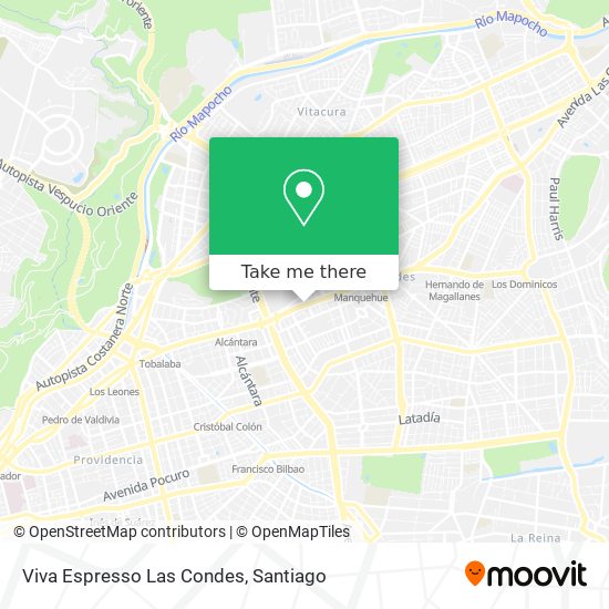 Viva Espresso Las Condes map