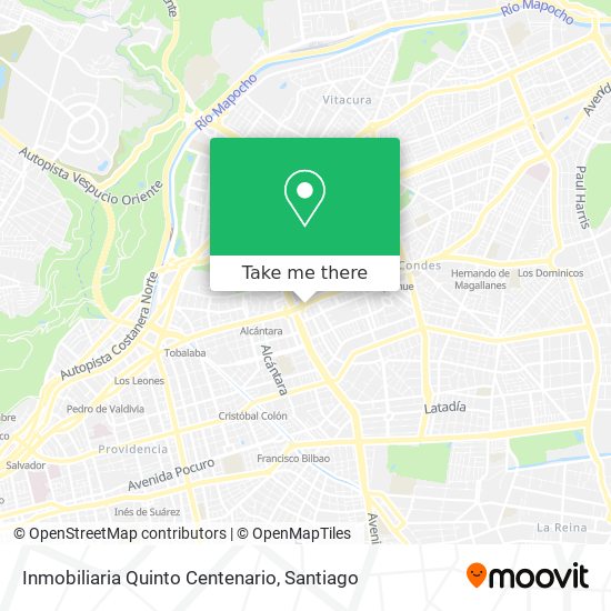 Mapa de Inmobiliaria Quinto Centenario