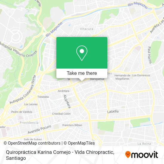 Quiropráctica Karina Cornejo - Vida Chiropractic map
