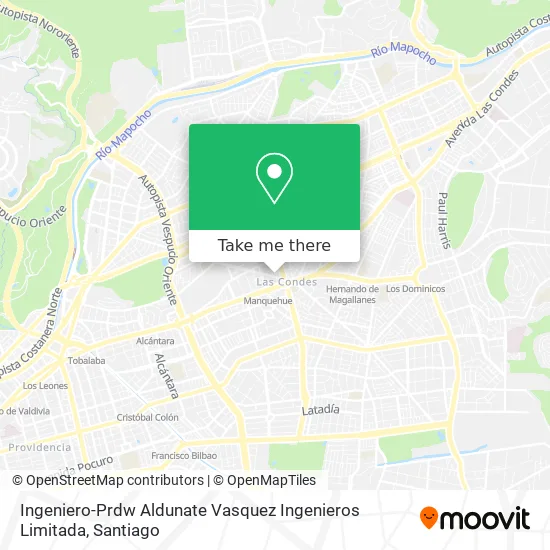 Ingeniero-Prdw Aldunate Vasquez Ingenieros Limitada map