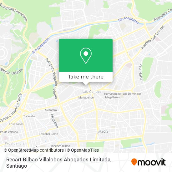 Mapa de Recart Bilbao Villalobos Abogados Limitada