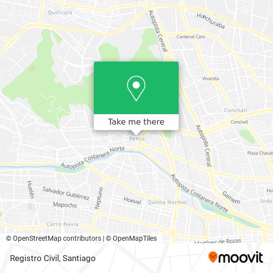 Mapa de Registro Civil