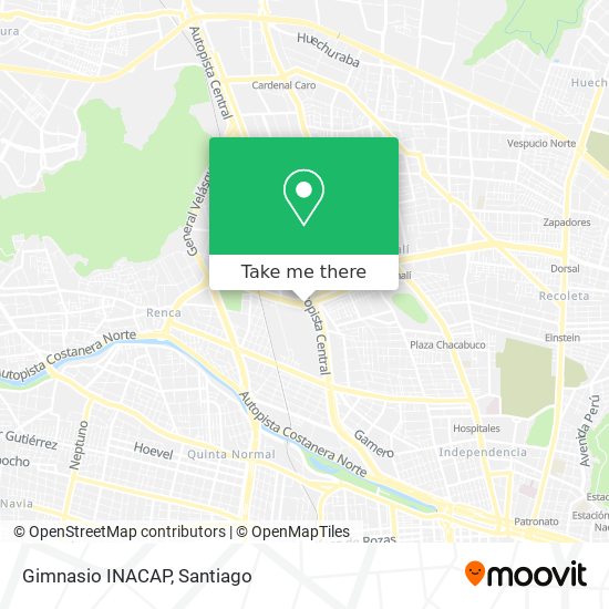 Gimnasio INACAP map