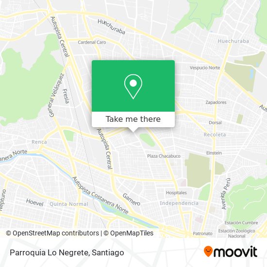 Parroquia Lo Negrete map