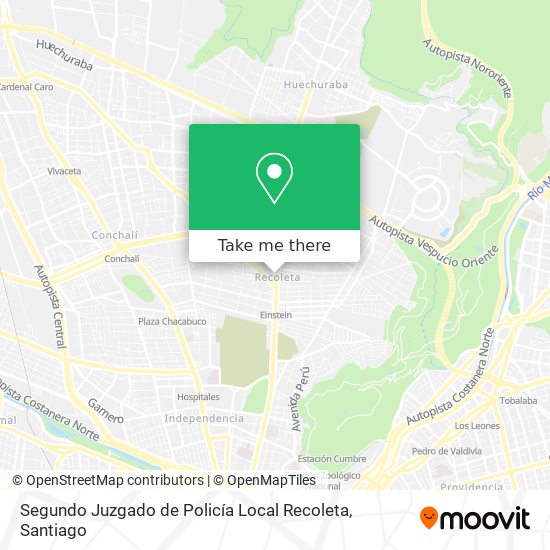 Segundo Juzgado de Policía Local Recoleta map