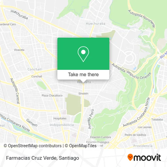 Farmacias Cruz Verde map