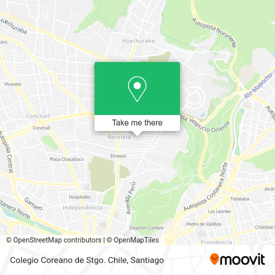 Colegio Coreano de Stgo. Chile map