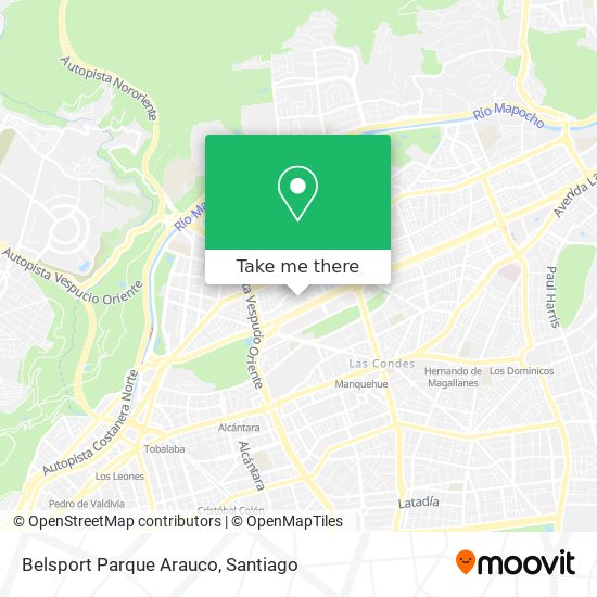 Belsport Parque Arauco map