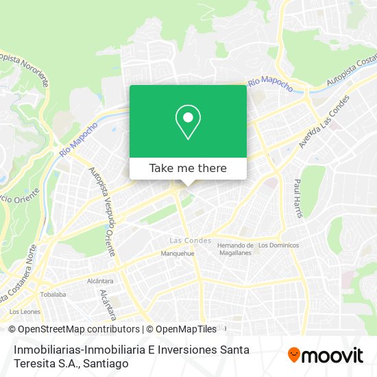 Mapa de Inmobiliarias-Inmobiliaria E Inversiones Santa Teresita S.A.