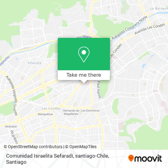 Comunidad Israelita Sefaradí, santiago-Chile map