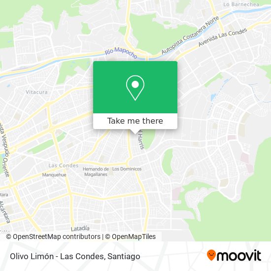Mapa de Olivo Limón - Las Condes