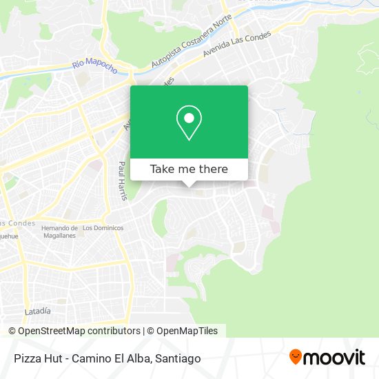 Mapa de Pizza Hut - Camino El Alba