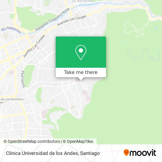Clínica Universidad de los Andes map