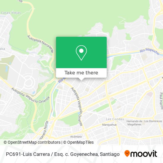 Mapa de PC691-Luis Carrera / Esq. c. Goyenechea