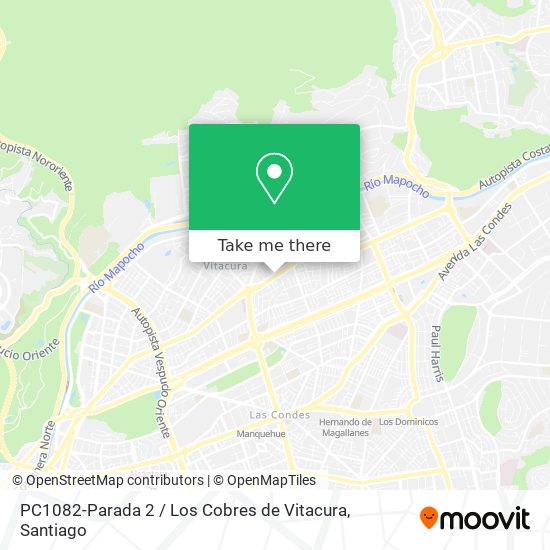 PC1082-Parada 2 / Los Cobres de Vitacura map