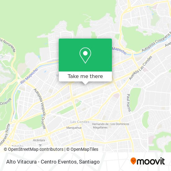 Alto Vitacura - Centro Eventos map