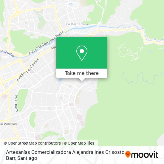 Mapa de Artesanías Comercializadora Alejandra Ines Crisosto Barr