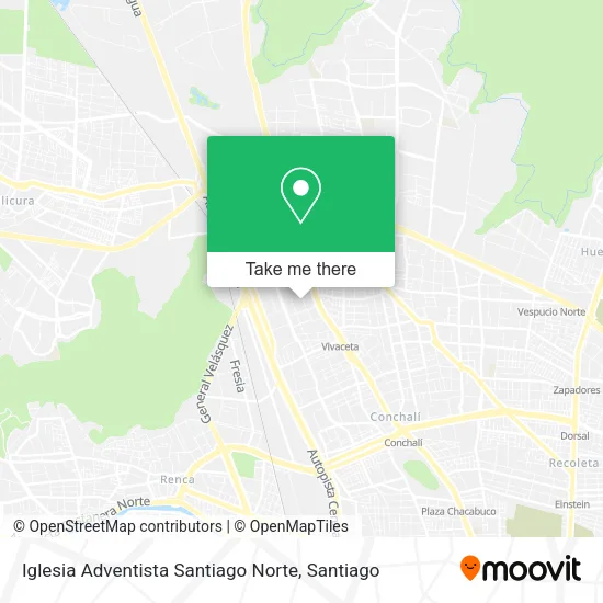 Iglesia Adventista Santiago Norte map