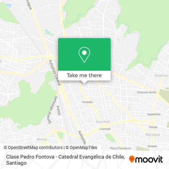 Clase Pedro Fontova - Catedral Evangélica de Chile map