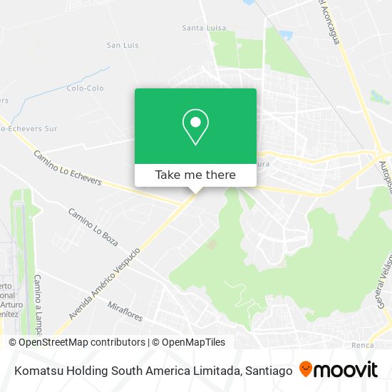 Komatsu Holding South America Limitada map