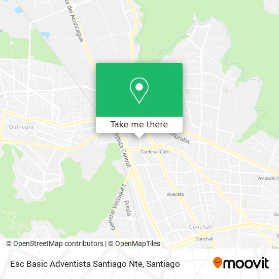 Esc Basic Adventista Santiago Nte map